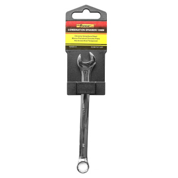 Herramientas de mano de alta calidad de 10 mm Llaves de llave de combinación de acero pulida Cr-V